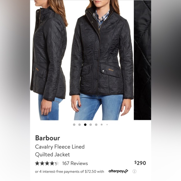 Barbour Cavalry Fleece Lined Quilted Jacket - Picture 2 of 3